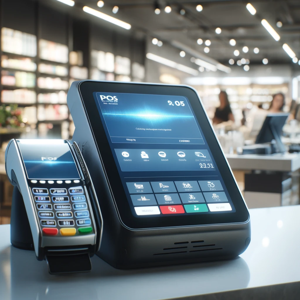 POS terminal ready for debit card payments